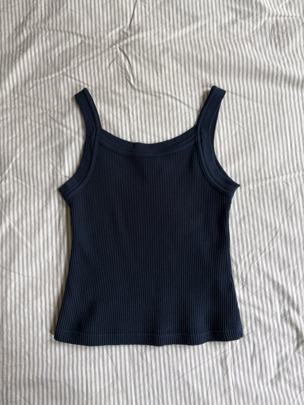 Hard Tail Navy Ribbed Scoop Tank Top - Women